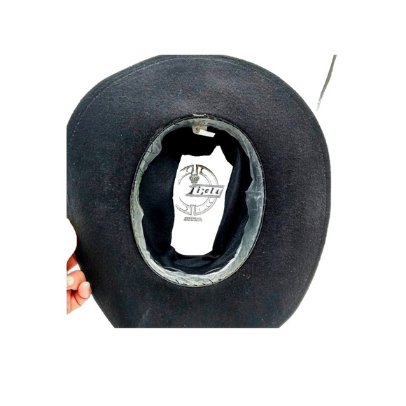 Vintage Mexican Cowboy Hat Black 5-X Felt Western Child Size 6.25 X-Small